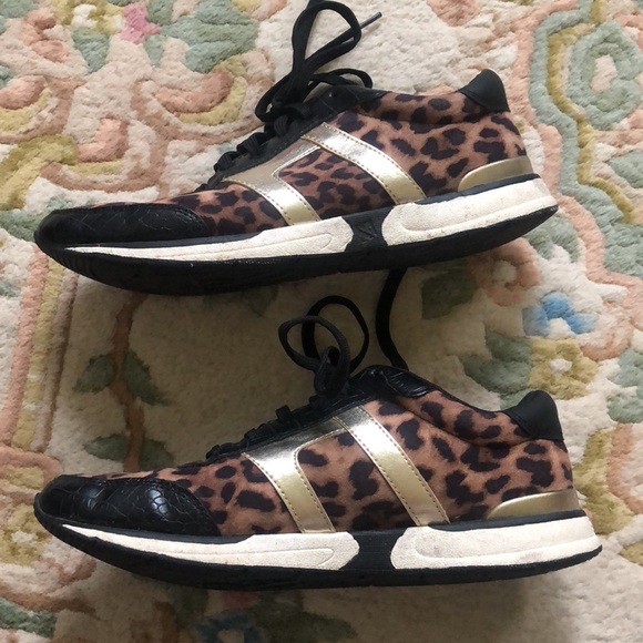 Sam & Libby Dawson leopard cheetah print sneakers - Picture 4 of 9